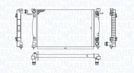 RADIATOR RACIRE MOTOR MAGNETI MARELLI 350213196500 - Compatibil cu AUDI