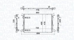 RADIATOR RACIRE MOTOR MAGNETI MARELLI 350213201900 - Compatibil cu AUDI