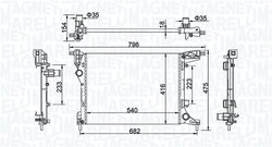 Radiator racire motor Magneti Marelli 350213203300