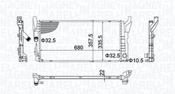 RADIATOR RACIRE MOTOR MAGNETI MARELLI 350213202900 - Compatibil cu BMW, MINI