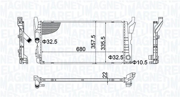 Radiator racire motor Magneti Marelli 350213202900