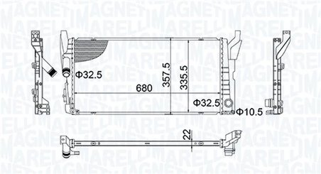 Radiator racire motor Magneti Marelli 350213202900