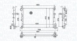 RADIATOR RACIRE MOTOR MAGNETI MARELLI 350213203400 - Compatibil cu FIAT