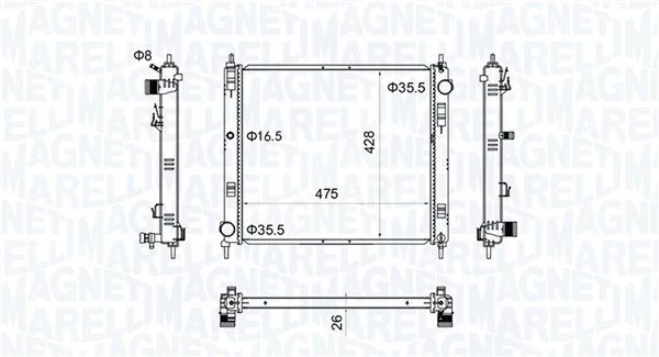 Radiator racire motor Magneti Marelli 350213205500