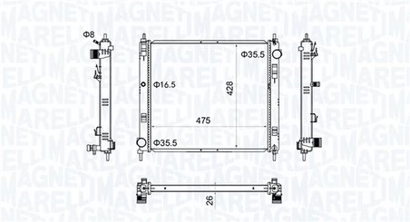 Radiator racire motor Magneti Marelli 350213205500