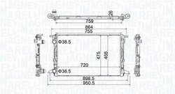 Radiator racire motor Magneti Marelli 350213208900