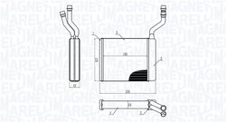 SCHIMBATOR CALDURA INCALZIRE HABITACLU MAGNETI MARELLI 350218425000 - Compatibil cu VOLVO