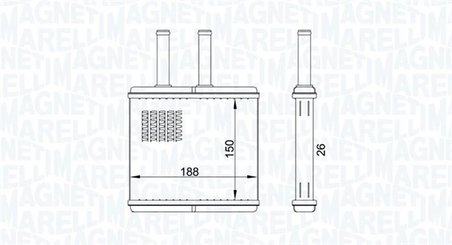 Schimbator caldura incalzire habitaclu Magneti Marelli 35021