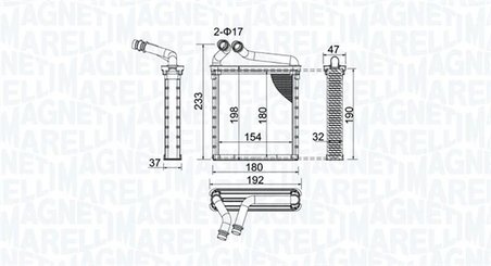 Schimbator caldura incalzire habitaclu Magneti Marelli 35021