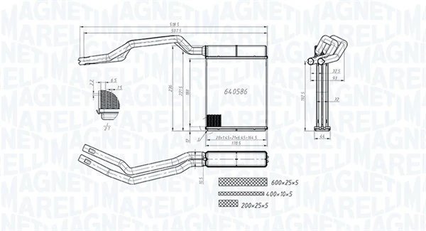 SCHIMBATOR CALDURA INCALZIRE HABITACLU MAGNETI MARELLI 350218453000 - Compatibil cu FORD
