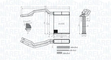 SCHIMBATOR CALDURA INCALZIRE HABITACLU MAGNETI MARELLI 350218453000 - Compatibil cu FORD