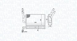 SCHIMBATOR CALDURA INCALZIRE HABITACLU MAGNETI MARELLI 350218450000 - Compatibil cu FORD