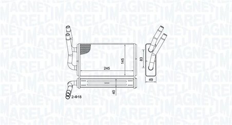 Schimbator caldura incalzire habitaclu Magneti Marelli 35021