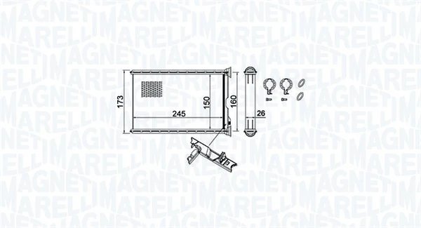 Schimbator caldura incalzire habitaclu Magneti Marelli 35021