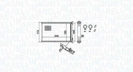 Schimbator caldura incalzire habitaclu Magneti Marelli 35021