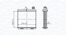 SCHIMBATOR CALDURA INCALZIRE HABITACLU MAGNETI MARELLI 350218465000 - Compatibil cu OPEL, VAUXHALL