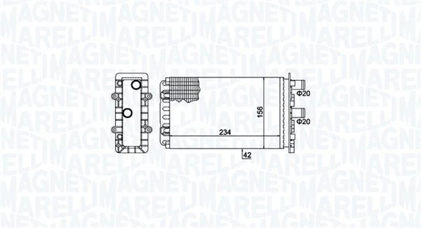 Schimbator caldura incalzire habitaclu Magneti Marelli 35021