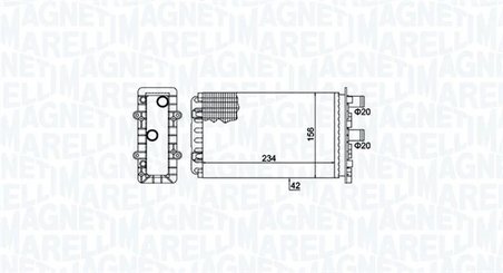 Schimbator caldura incalzire habitaclu Magneti Marelli 35021