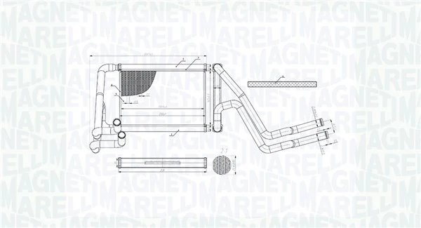 Schimbator caldura incalzire habitaclu Magneti Marelli 35021