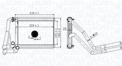 Schimbator caldura incalzire habitaclu Magneti Marelli 35021