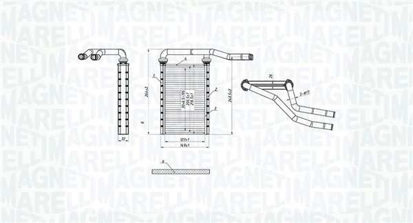 SCHIMBATOR CALDURA INCALZIRE HABITACLU MAGNETI MARELLI 350218490000 - Compatibil cu FIAT