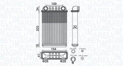 SCHIMBATOR CALDURA INCALZIRE HABITACLU MAGNETI MARELLI 350218512000 - Compatibil cu OPEL, VAUXHALL