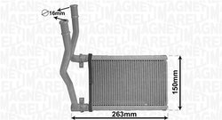 SCHIMBATOR CALDURA INCALZIRE HABITACLU MAGNETI MARELLI 350218490000 - Compatibil cu FIAT