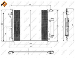 RADIATOR CLIMATIZARE NRF 350226 - Compatibil cu NISSAN