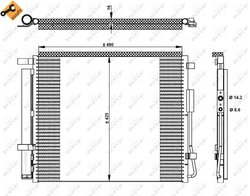 RADIATOR CLIMATIZARE NRF 350333 - Compatibil cu HYUNDAI