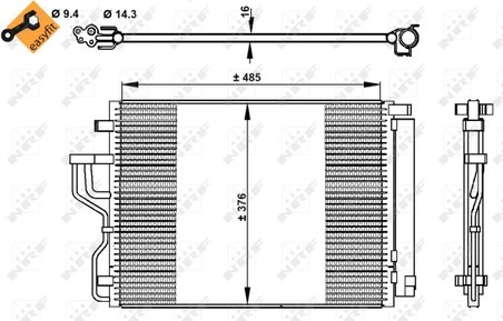 RADIATOR CLIMATIZARE NRF 350334 - Compatibil cu HYUNDAI