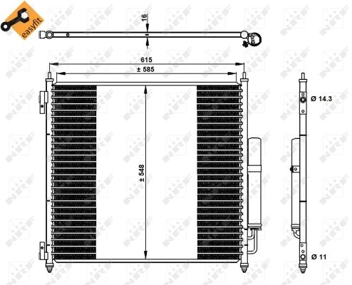 RADIATOR CLIMATIZARE NRF 350336 - Compatibil cu LAND ROVER