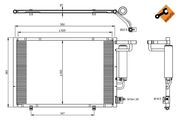 RADIATOR CLIMATIZARE NRF 350395 - Compatibil cu FORD