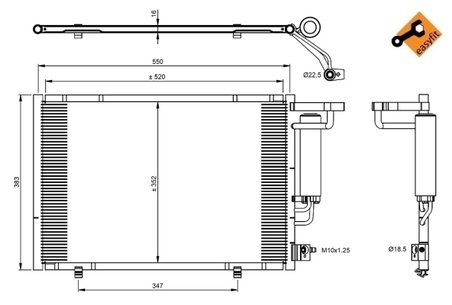 RADIATOR CLIMATIZARE NRF 350395 - Compatibil cu FORD