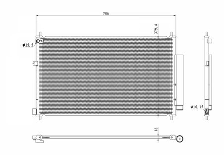 RADIATOR CLIMATIZARE NRF 350419 - Compatibil cu HONDA