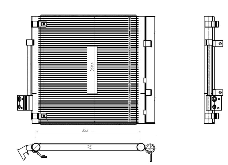 RADIATOR CLIMATIZARE NRF 350448 - Compatibil cu TESLA