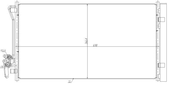RADIATOR CLIMATIZARE NRF 350479 - Compatibil cu JAGUAR, LAND ROVER