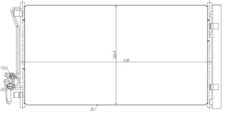 RADIATOR CLIMATIZARE NRF 350479 - Compatibil cu JAGUAR, LAND ROVER
