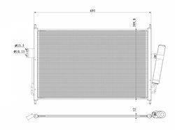RADIATOR CLIMATIZARE NRF 350490 - Compatibil cu ISUZU