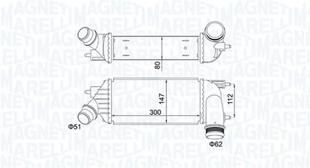 INTERCOOLER MAGNETI MARELLI 351319204140 - Compatibil cu CITROEN, FIAT, PEUGEOT