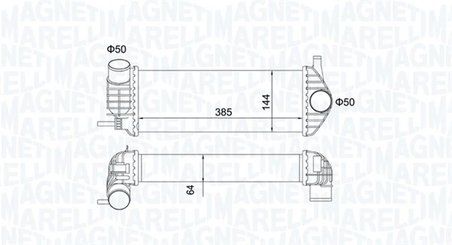 INTERCOOLER MAGNETI MARELLI 351319204480 - Compatibil cu RENAULT