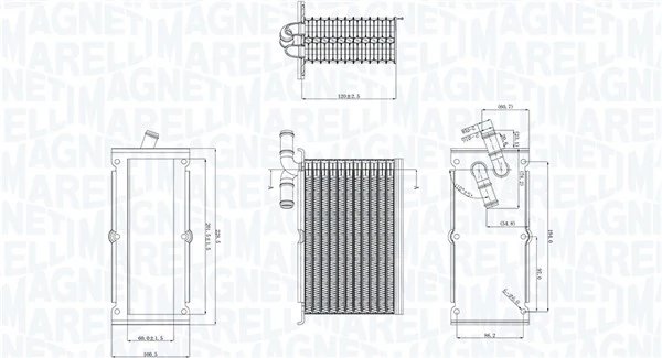 INTERCOOLER MAGNETI MARELLI 351319205430 - Compatibil cu AUDI, SEAT, SKODA, VW