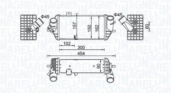 INTERCOOLER MAGNETI MARELLI 351319205690 - Compatibil cu HYUNDAI, KIA