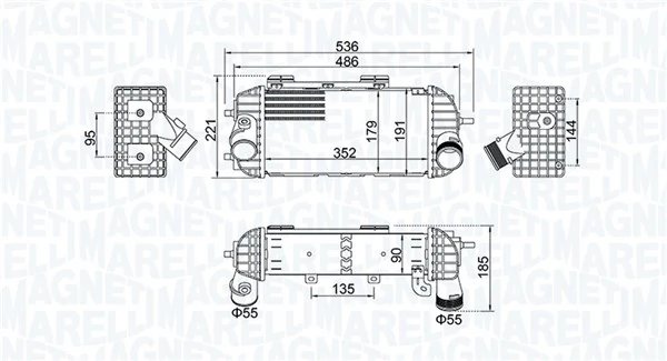 INTERCOOLER MAGNETI MARELLI 351319205760 - Compatibil cu HYUNDAI, KIA