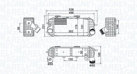 INTERCOOLER MAGNETI MARELLI 351319205760 - Compatibil cu HYUNDAI, KIA