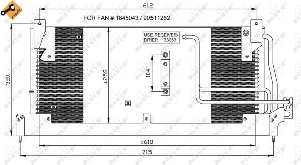 Radiator climatizare NRF 35218