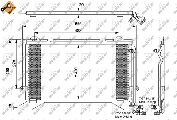 RADIATOR CLIMATIZARE NRF 35240 - Compatibil cu MERCEDES-BENZ