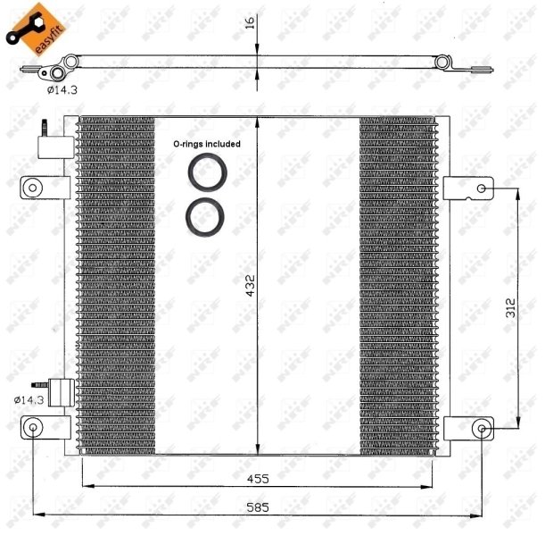 Radiator climatizare NRF 35364