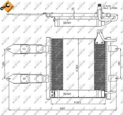 RADIATOR CLIMATIZARE NRF 35367 - Compatibil cu SEAT, VW