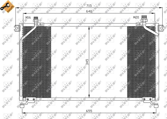RADIATOR CLIMATIZARE NRF 35373 - Compatibil cu FORD, NISSAN