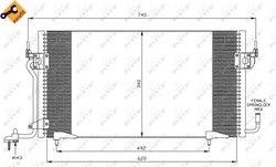 RADIATOR CLIMATIZARE NRF 35439 - Compatibil cu CITROEN, PEUGEOT